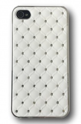 Plastový kryt s Kamínkami Pro Apple iPhone 4/4S | Bílá