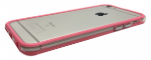 Gumový Rámeček / Bumper Pro Apple iPhone 6 / 6S | Růžová průhledný pruh