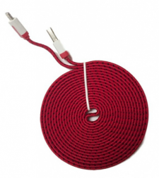 Textilní Nabíjecí Lightning Kabel Pro Apple Zařízení | Červená