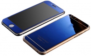 Ochranné Nalepovací Tvrzené Sklo na Přední stranu tl. 0,4mm Pro Apple iPhone 6 Plus / 6S Plus | Modrá