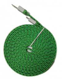 Textilní Nabíjecí Micro USB Kabel | Zelená