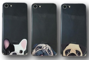 Gumový obal s motivem psů Pro Apple iPhone 7 / 8