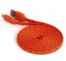 Textilní Nabíjecí Lightning Kabel Pro Apple Zařízení | Oranžová