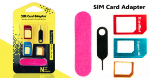 Redukce z Nano SIM karty na Micro SIM a na standardní SIM + redukce Micro SIM na standartní SIM kartu