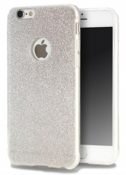 Gumový Kryt se Třpytkami Pro Apple iPhone 6 / 6S | Stříbrná
