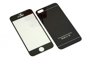 Ochranné Nalepovací Tvrzené Sklo na Zadní stranu tl. 0,4mm Pro Apple iPhone 5 / 5S / SE | Černá