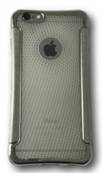 Gumový Kryt s Chromovými Okraji Pro Apple iPhone 6 Plus / 6S Plus | Stříbrná