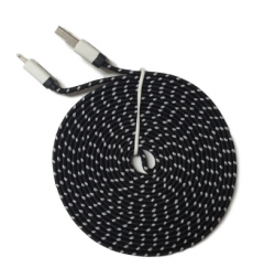 Textilní Nabíjecí Lightning Kabel Pro Apple Zařízení | Černá