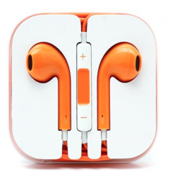 Sluchátka s ovládáním a mikrofonem pro Apple zařízení | Oranžová