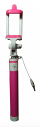 Teleskopická Selfie Tyč s Kabelovou Spouští Pro Apple iPhone | Růžová