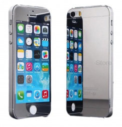 Ochranné Nalepovací Tvrzené Sklo na Zadní stranu tl. 0,4mm Pro Apple iPhone 5 / 5S / SE | Stříbrná