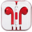 Sluchátka s ovládáním a mikrofonem pro Apple zařízení | Červená
